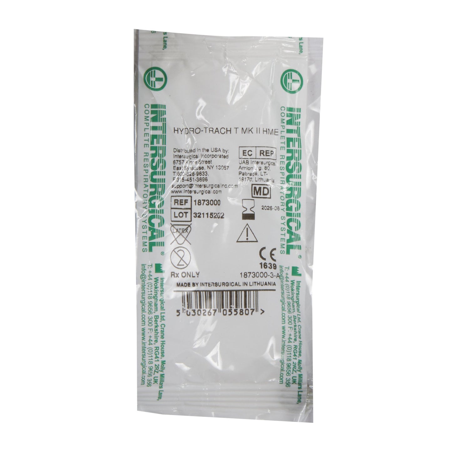 Heat and Moisture Exchanger-Trach Hydro-Trach™ T range 13.2 mg H₂O/L @ VT 500 mL 0.3 cm H₂O @ 30 LPM
