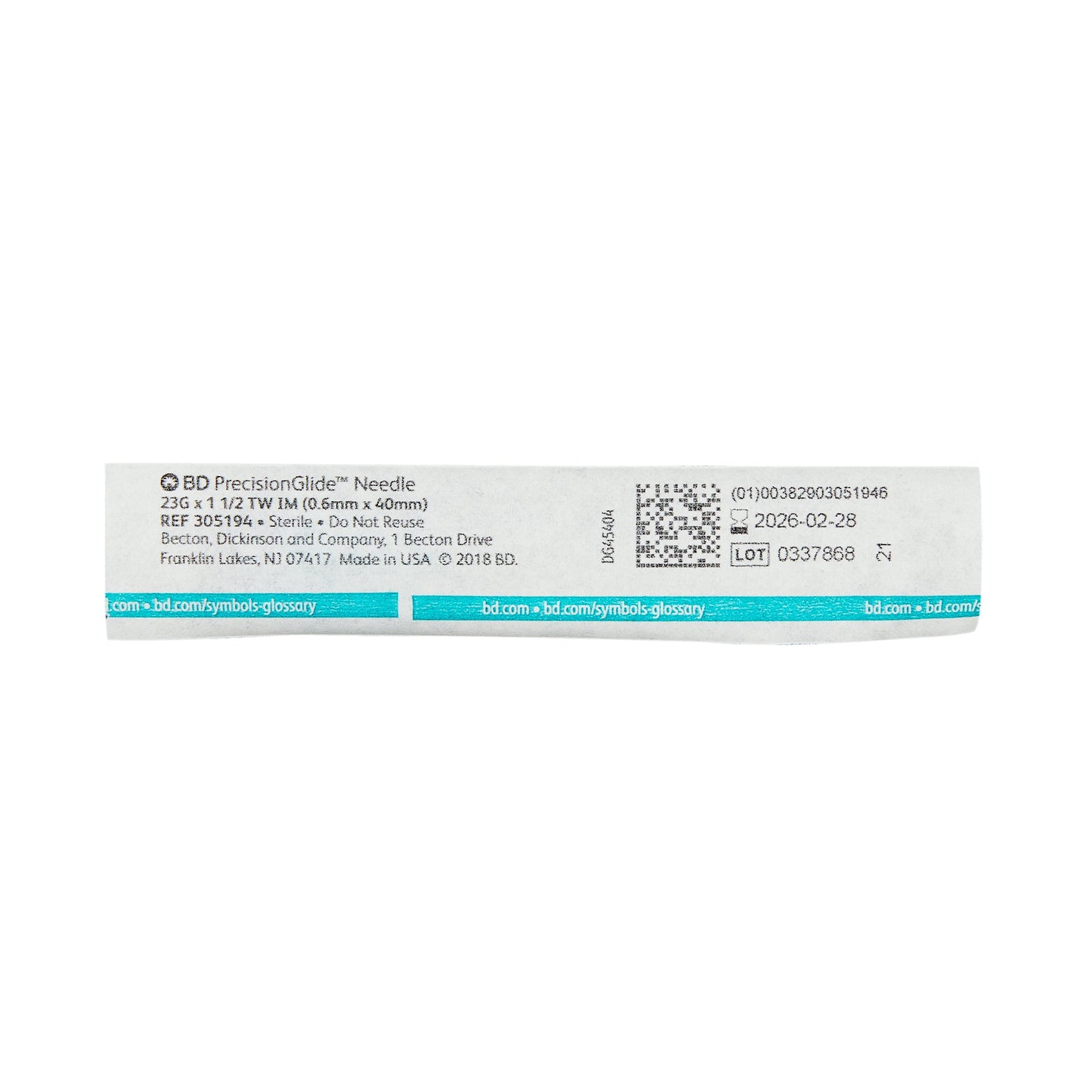 PrecisionGlide Hypodermic Needle, 23 Gauge, 1 Inch by BD product image