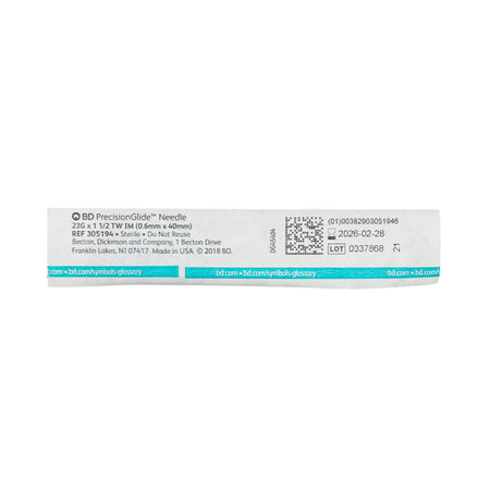 PrecisionGlide Hypodermic Needle, 23 Gauge, 1 Inch by BD product image