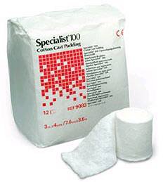 BSN 9084 Specialist 100 White Cotton Undercast Cast Padding, 4 Inch x 4 Yard
