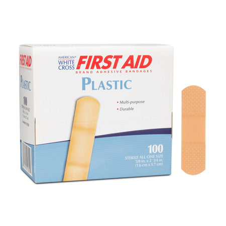 Dukal 1010300 American White Cross First Aid Adhesive Strips, 5/8 x 2¼ Inches