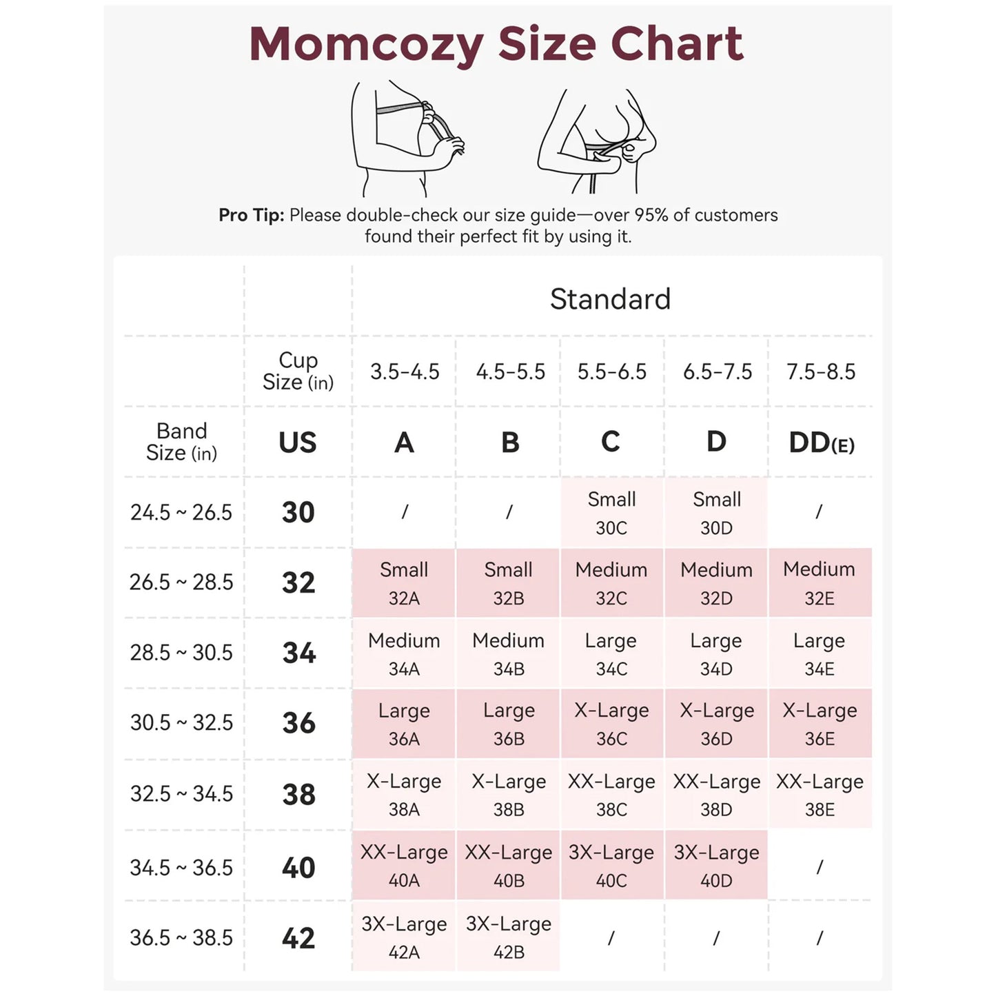Momcozy Smooth Nursing Bra, Large, Beige