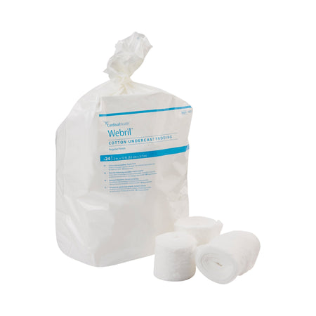 Cardinal 1418 Webril Undercast Cotton Cast Padding, nonsterile, White, 2 Inch x 4 Yard