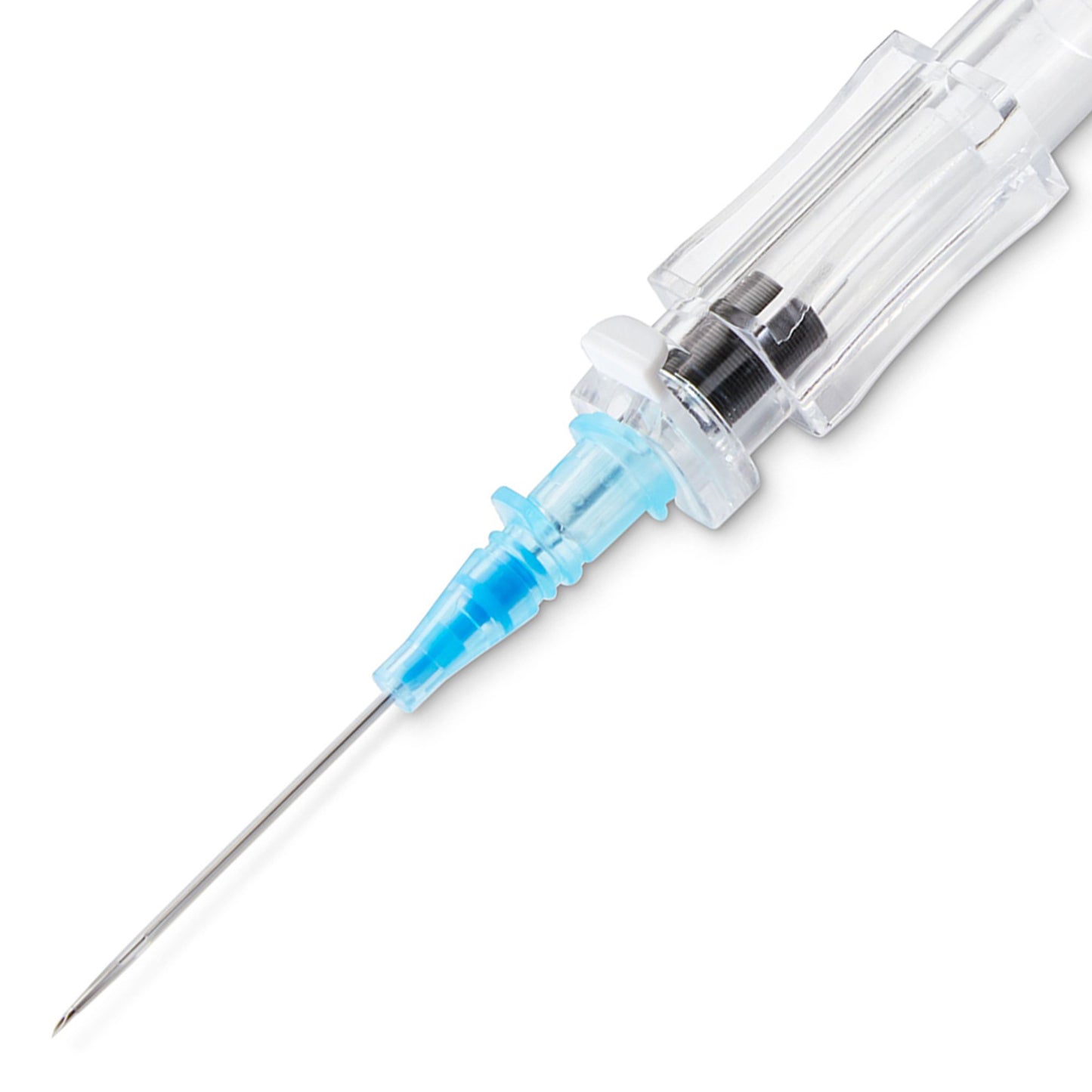 Peripheral IV Catheter McKesson 22 Gauge 1 Inch Polyurethane Straight Hub Non Blood Control Push Button Safety