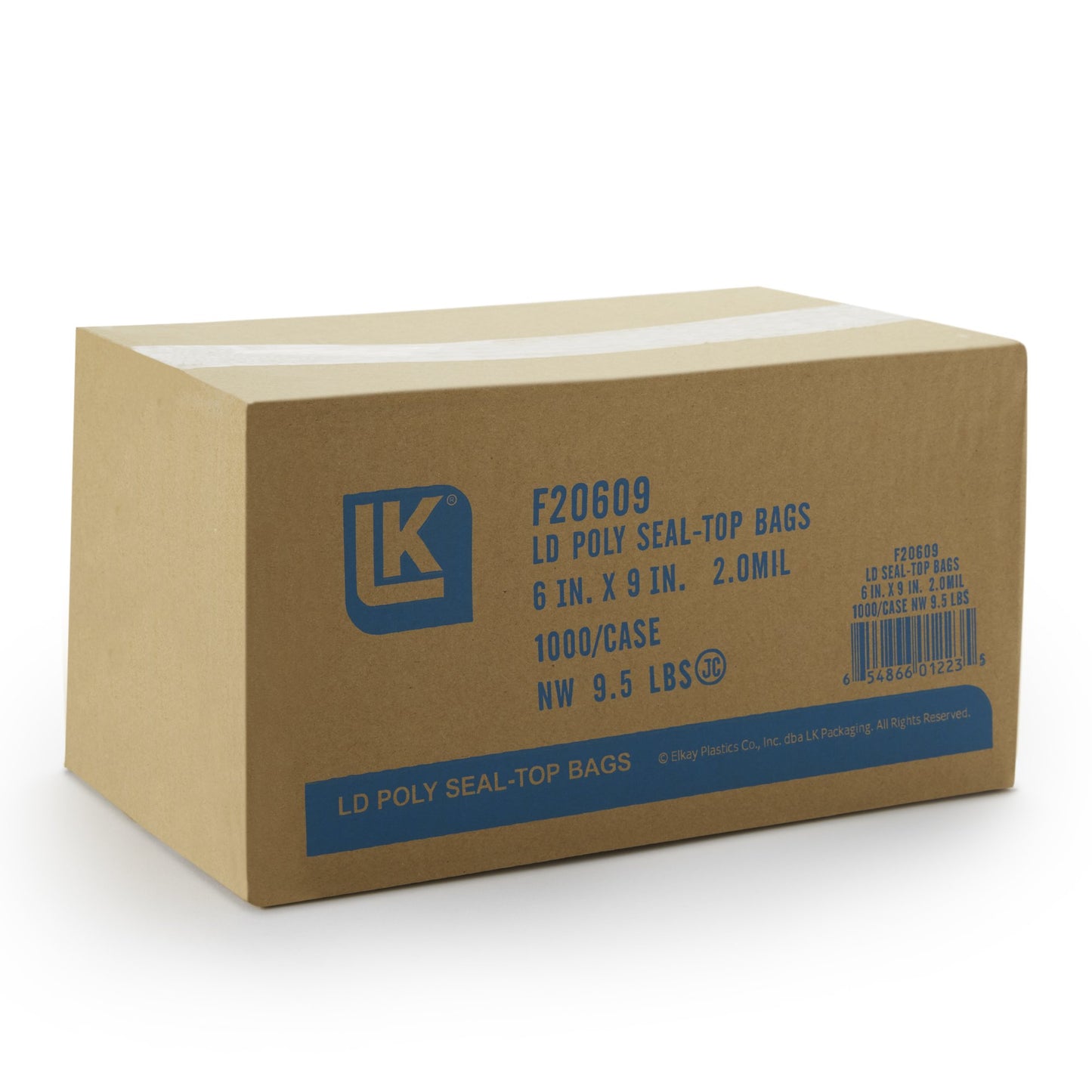 LK® Clear Line Zipper Reclosable Bag, 6 x 9 Inch