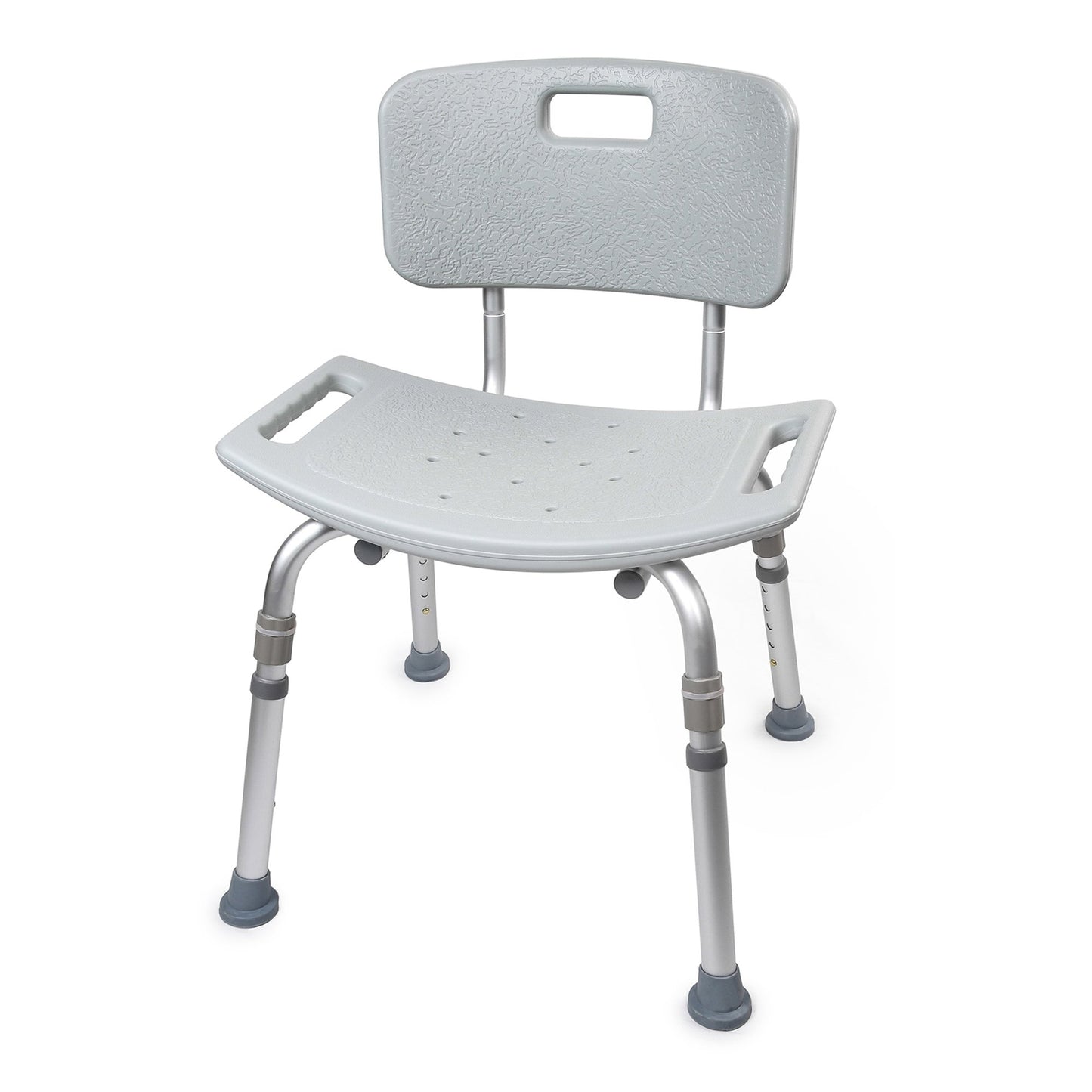 McKesson Removable Back Aluminum Bath Bench, 15½ – 19½ Inch, Gray
