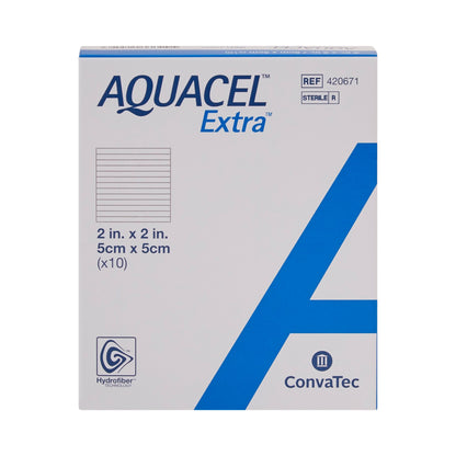 Convatec Aquacel Extra Gelling Fiber Wound Dressing, 2 x 2 Inch - 420671