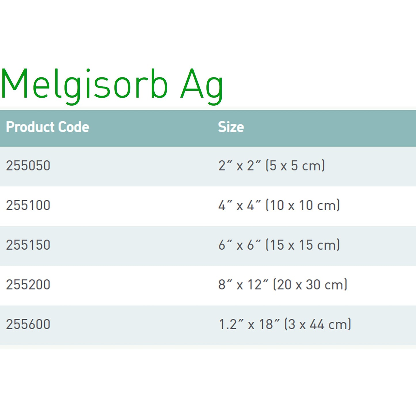 Melgisorb® Ag Calcium Alginate Dressing with Silver, 6 x 6 Inch