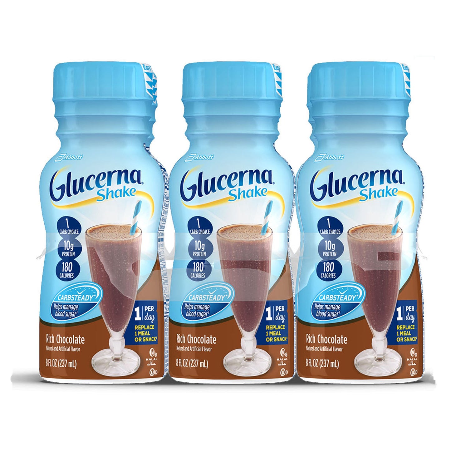 Glucerna® Original Shake, Chocolate Flavor, 8-ounce bottle