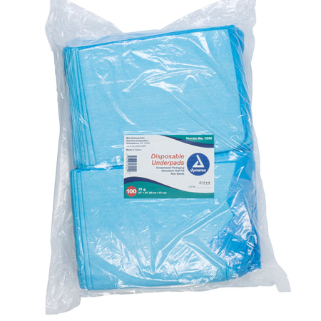 Dynarex 1342 Absorbent Fluff Fill Underpad, 23 x 24 Inch