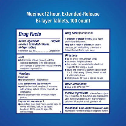 Mucinex® Guaifenesin Cold and Cough Relief