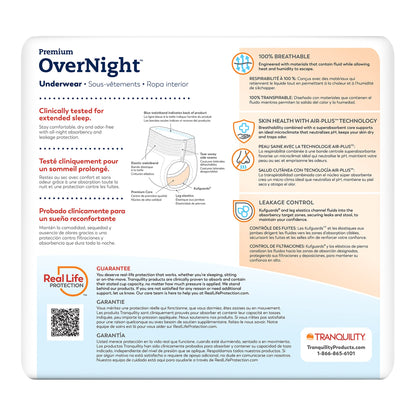 Tranquility 2115 Premium OverNight Disposable Absorbent Underwear, Medium