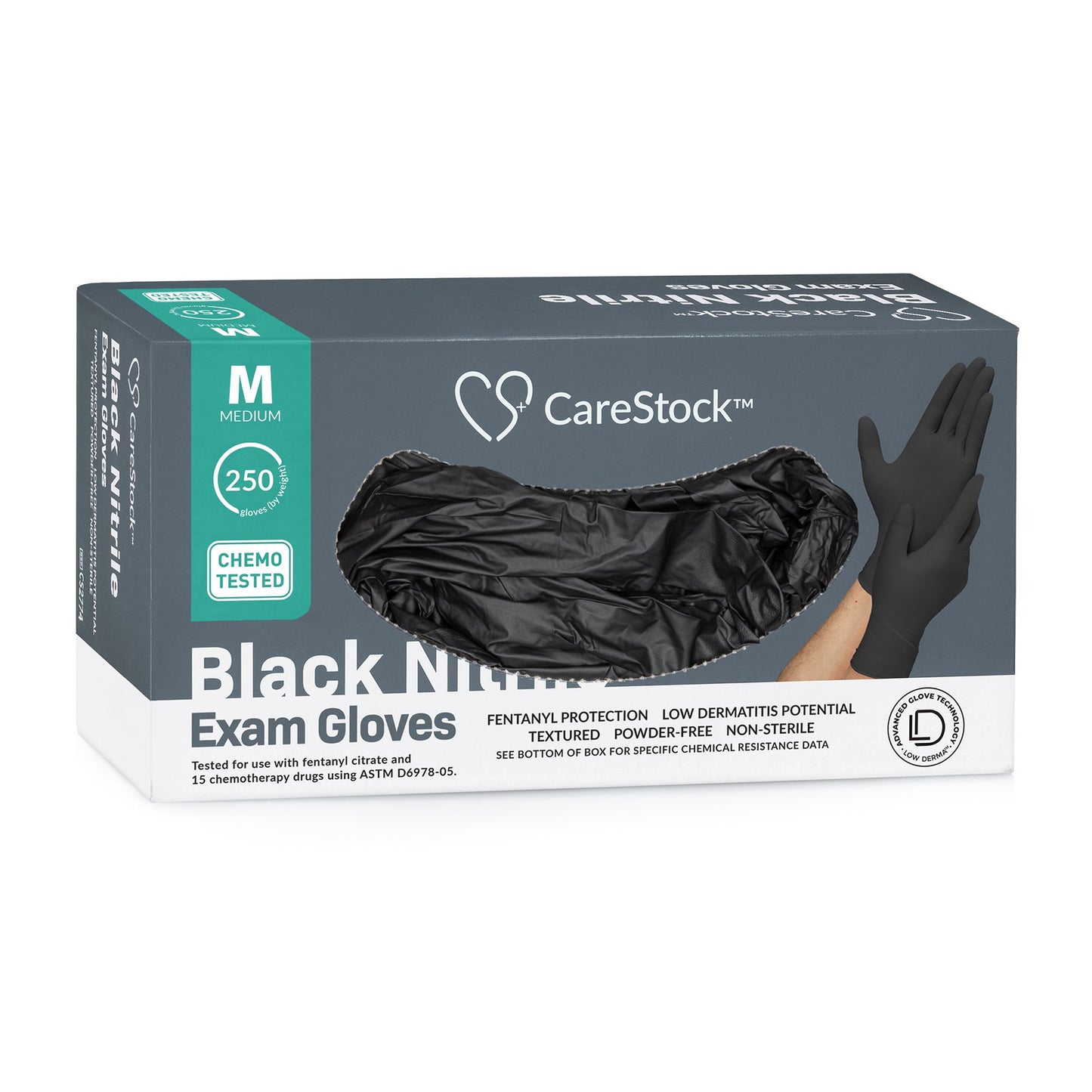 CareStock Nitrile Exam Glove, Medium, Black by CareStock product image - view 10