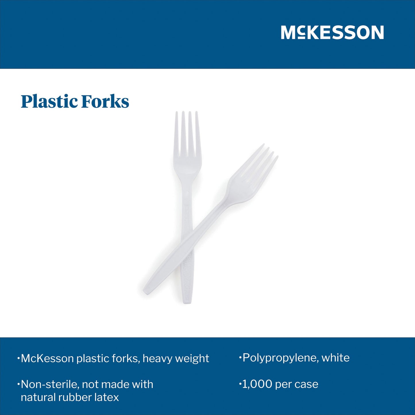 McKesson Polypropylene Fork, White