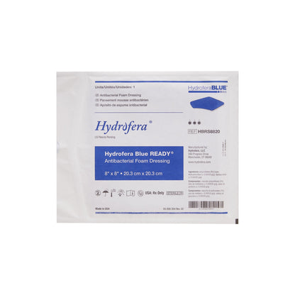 Hollister® Hydrofera Blue Ready™ Antibacterial Foam Dressing, 20.3 x 20.3 cm