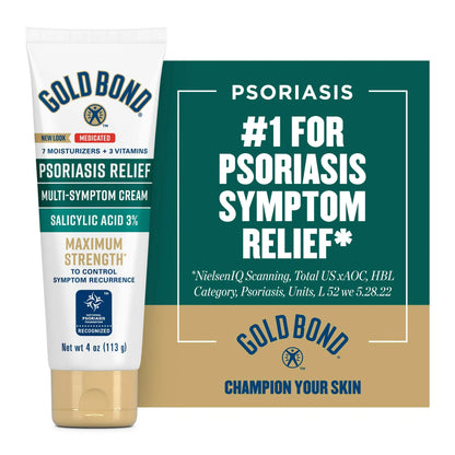 Psoriasis Cream Gold Bond® Psoriasis Relief Medicated Multi-Symptom 4 oz. Tube Unscented Cream