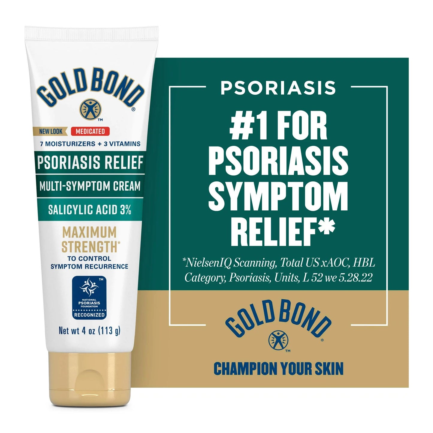 Psoriasis Cream Gold Bond® Psoriasis Relief Medicated Multi-Symptom 4 oz. Tube Unscented Cream