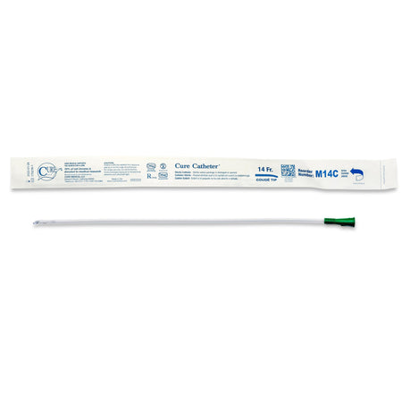 ConvaTec M14C Cure Catheter Male Intermittent Catheter, 14 Fr., Coude