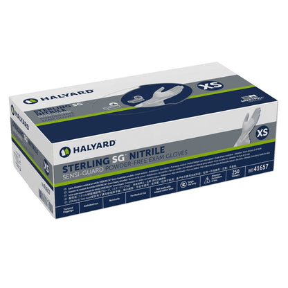 Sterling SG® Nitrile Exam Glove, Extra Small, Silver