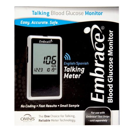 Omnis Health APX01AB0200 Embrace Talking Blood Glucose Monitor
