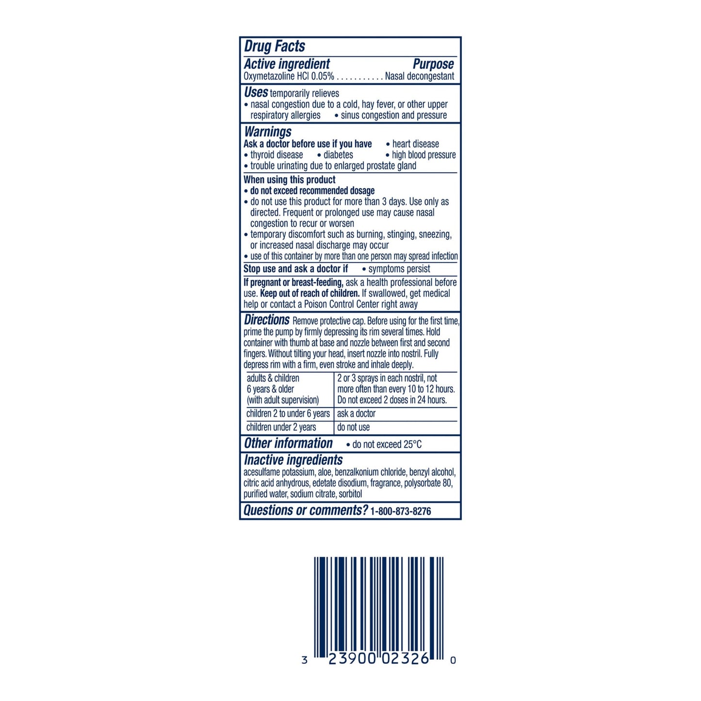 Vicks Sinex™ Severe Nasal Decongestant Moisturizing Spray