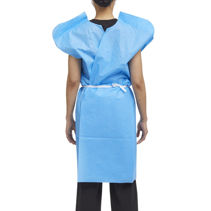 McKesson Patient Exam Gown, One Size Fits Most, Blue