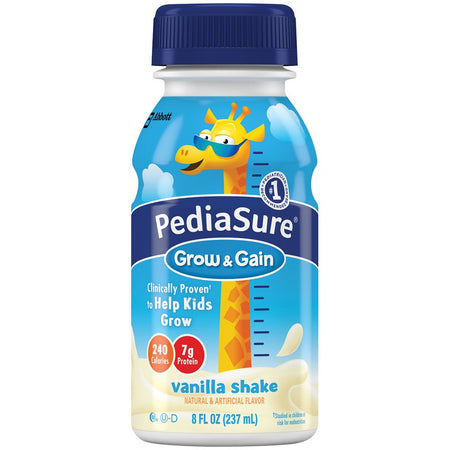 Abbott Nutrition 58049 PediaSure Grow & Gain Vanilla Shake, 8-ounce bottle