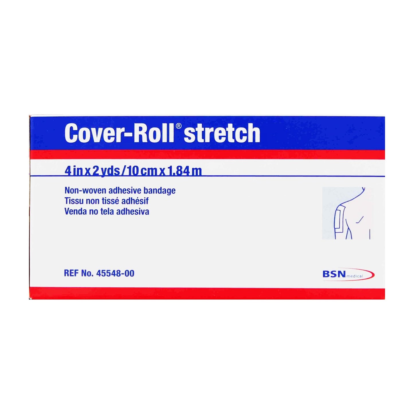 Cover-Roll® Stretch Dressing Retention Tape with Liner 4 Inch x 2 Yard, White