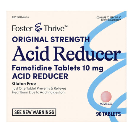 McKesson 70677110203 Foster & Thrive Original Strength Acid Reducer Famotidine Tablets 10 mg