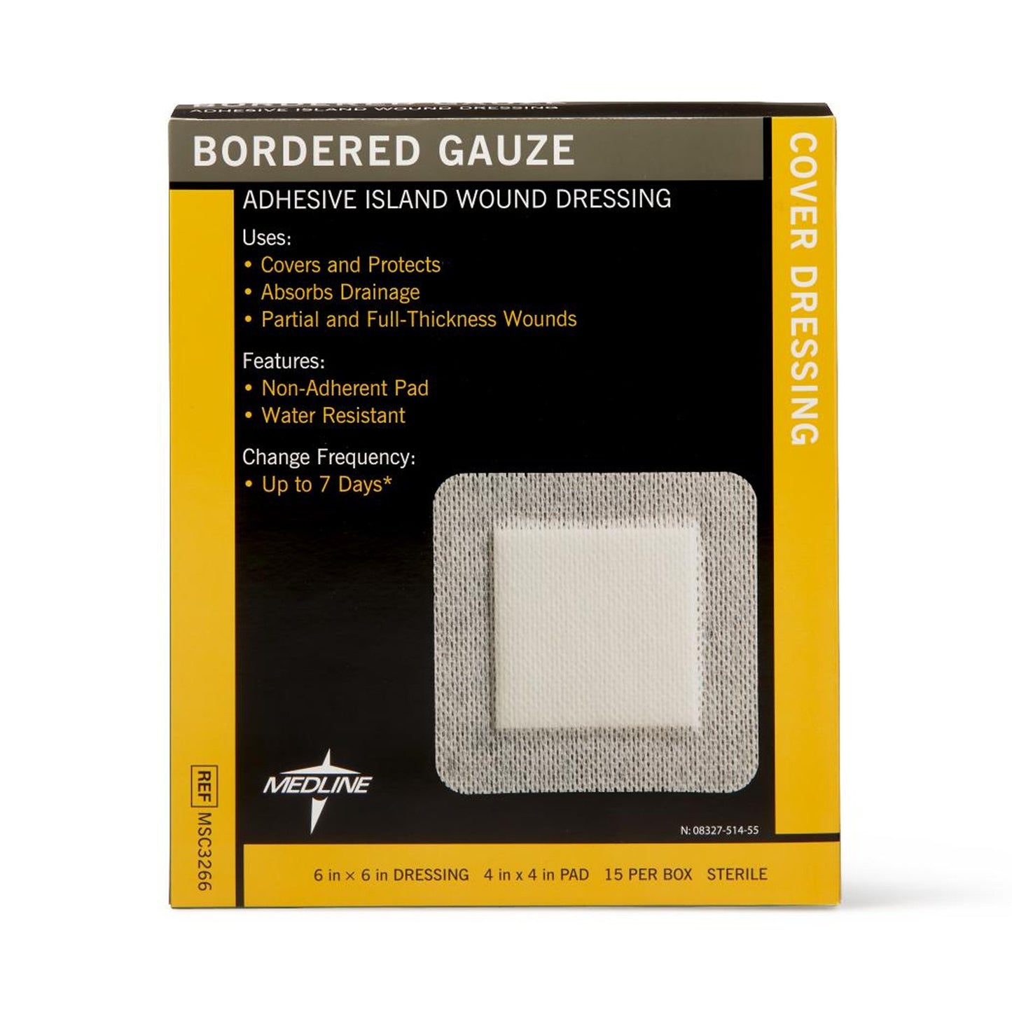 Medline White Island Dressing, 6 x 6 Inch