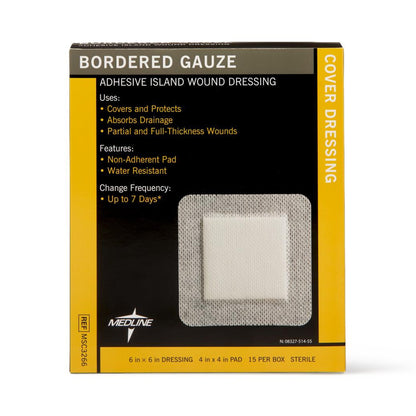 Medline White Island Dressing, 6 x 6 Inch