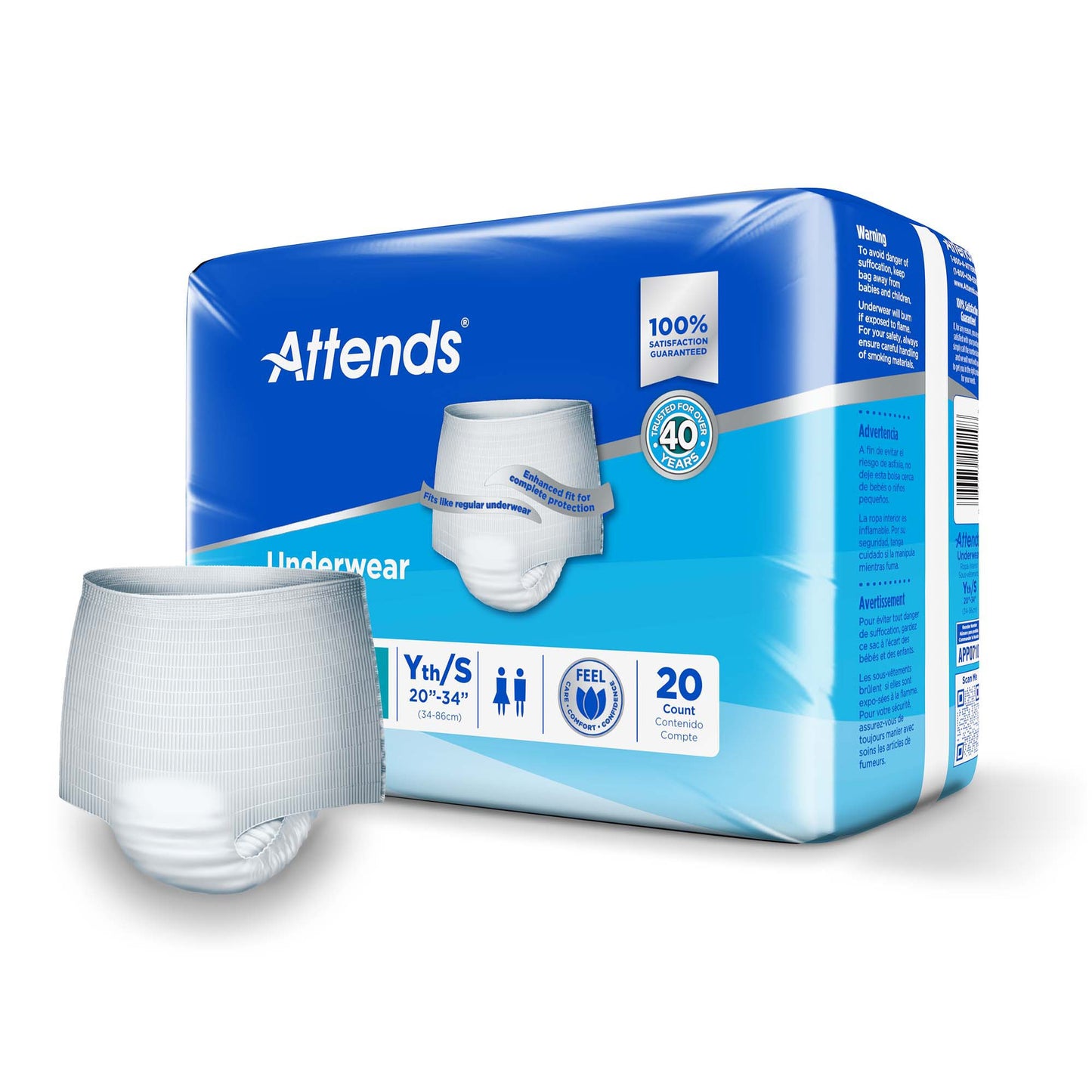Attends® Advanced Underwear, Youth / Small