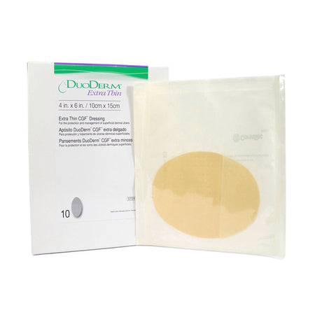 ConvaTec 187902 DuoDerm Extra Thin Hydrocolloid Dressing, 4 x 6 Inch Oval