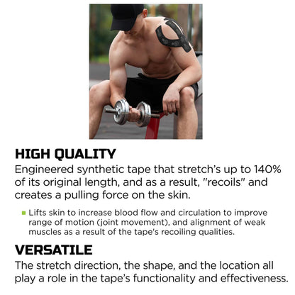 Green Drop Sports Tape, Infused Kinesiology Tape for Recovery