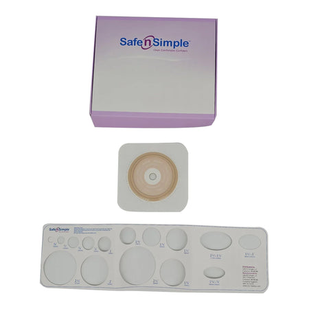 Safe N Simple SNS7805234 Ostomy Barrier Trim to Fit, 5 x 5 Inch, White