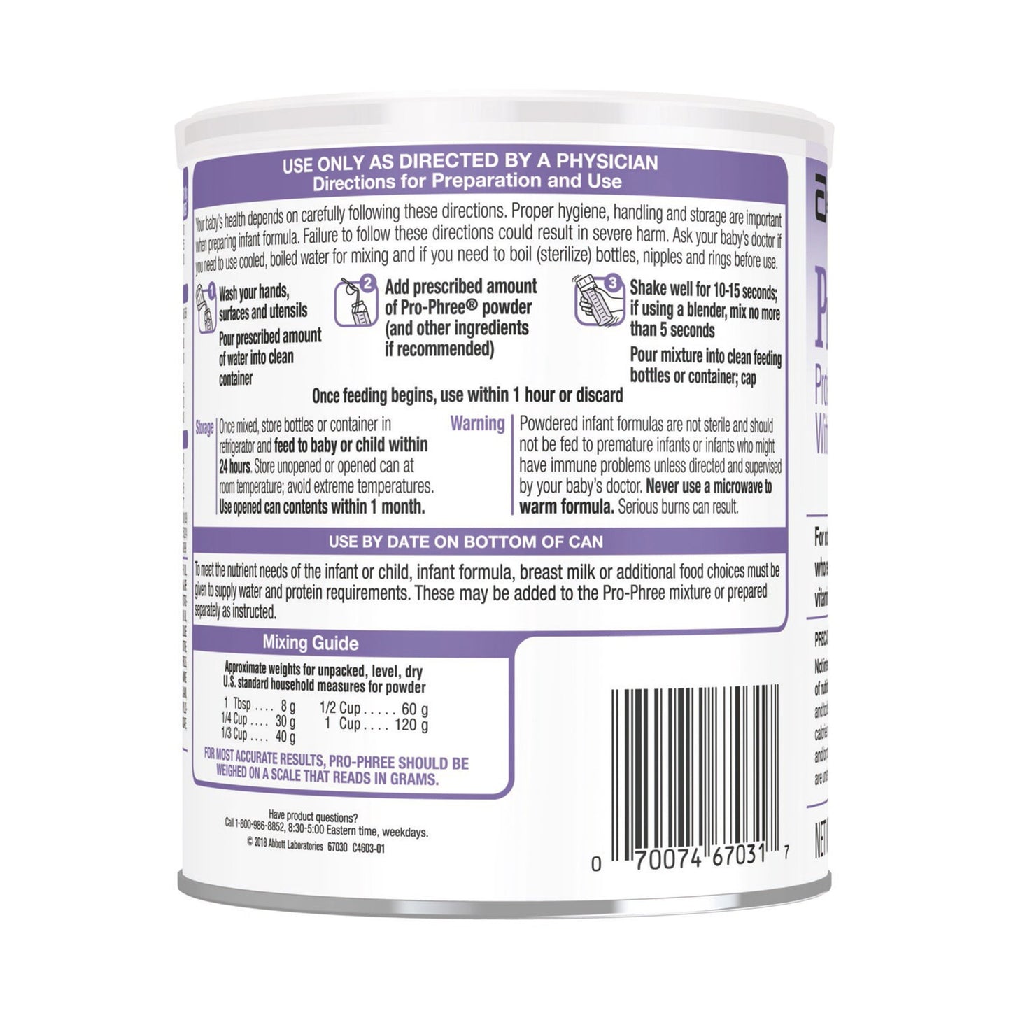 Pro-Phree® Protein-Free Energy Module w/ Iron, Vitamins & Minerals, 14.1-oz. can