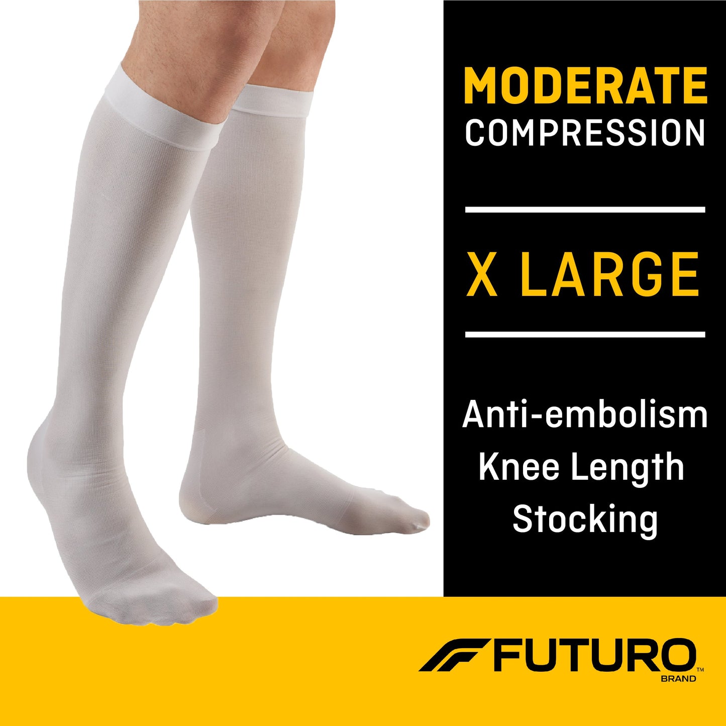 3M Futuro™ Anti-Embolism Stockings, Knee-High, Closed-Toe, Extra Large/Regular