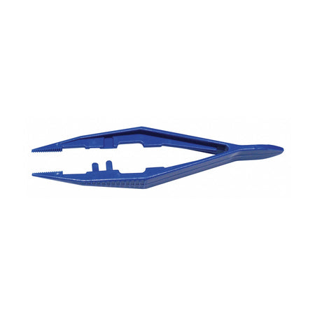 Tweezers Medique® 4-1/2 Inch Length Floor / Office Grade Plastic NonSterile Thumb Handle Straight Serrated Tips