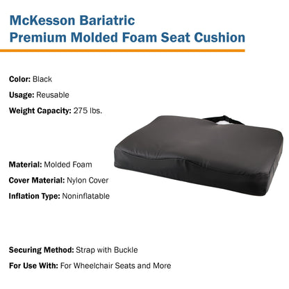 McKesson Premium Molded Foam Seat Cushion, 24 x 18 x 3 Inch