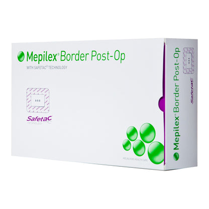Mepilex® Border Post-Op Adhesive with Border Foam Dressing, 4 x 10 Inch