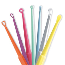 Ear Curette Pack Safe Ear Curettes™ 6 Inch Length Round Handle Assorted Tip Styles