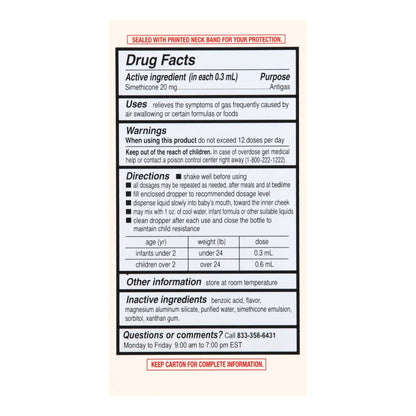 Foster & Thrive™ Simethicone Infant Gas Relief, 1-ounce Dropper Bottle