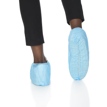 McKesson Shoe Cover, One Size Fits Most Shoe, High, Non-Skid Sole, Blue