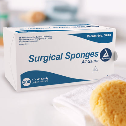 dynarex® Gauze Sponge, 4 x 4 Inch, 12-Ply