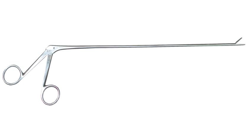 Foreign Body / IUD Removal Forceps MedGyn 8 Inch Length Metal Sterile NonLocking Finger Ring Handle Hinged Serrated Alligator Jaws