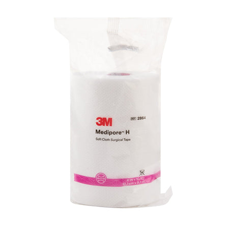 Solventum 2864 3M Medipore H Cloth Medical Tape, 4 Inch x 10 Yard, White