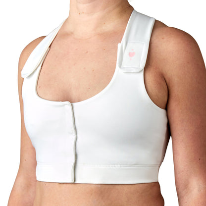 Serena Post Surgical Bra, White, Medium