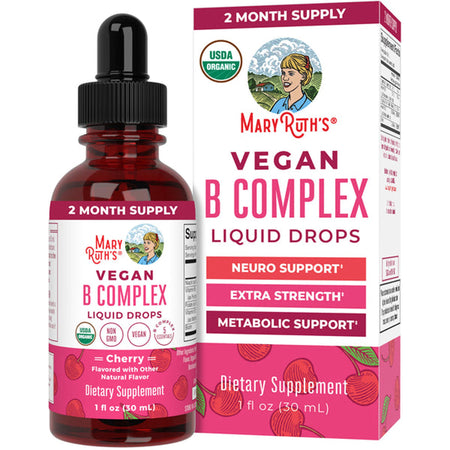 MRO MaryRuth LLC 1271766 Mary Ruth's Vegan B-Complex Dietary Supplement, B6