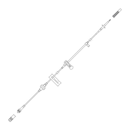 IV Pump Set Curlin® Pump Without Ports 10, 15, 60 Drops / mL Drip Rate Without Filter 92 Inch Tubing Solution