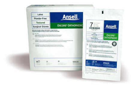 Ansell 5788004 Encore Latex Ortho Surgical Glove, Size 7.5, Brown